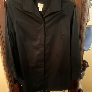 Chico's Black Casual Button Down Shirt
